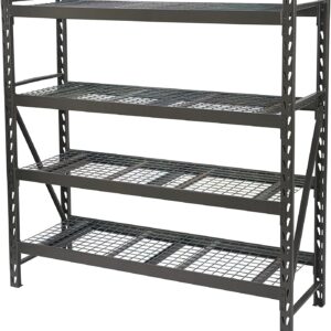 Ironton 4-Tier Industrial Steel Shelving Unit, 8,000-Pound Load Capacity, Garage Storage Rack, 77" W x 24" D x 72" H